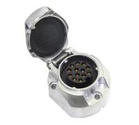 VZU 13 Pin Trailer Plug, Tow Bar Electrics Adaptor, 13-Core 12v Aluminum Trailer Socket, Truck Cable Connector, Trailer Adapter Socket for Boats RVs Caravans or Other Commercial Vehicles