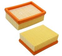 VZU 2 Pack Flat Pleated Filter Replacement for Karcher WD4 WD5 WD6 MV4 MV5 MV6, Wet & Dry Vacuum Cleaner Accessories,Flat Pleated Premium filter for Karcher