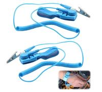 VZU 2 PCS Anti Static Wrist Straps, Antistatic Wristband, ESD Grounding PC Earthing Anti-Static Metal Adjustable Wrist Strap, Protect Sensitive Electronics from Static Discharge