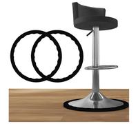 VZU 2 PCS Bar Stool Leg Floor Protection Rings, Non-slip Environmentally Friendly Stretchable, Bottom Pad Protects Wooden Floor Without Scratches and Noise, Suitable for 16.5-18.5-Inch Chair Base