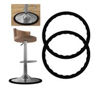 VZU 2 PCS Bar Stool Leg Protectors Ring for 14.5" - 16.5" Chair Base, No Scratches No Noise Chair Footrest Bottom Pads for Wooden Floor, Bar Stool Leg Floor Protection Rings