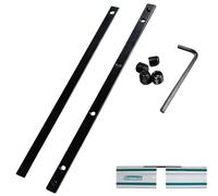 VZU 2PCS Guide Rail Connector Kit Compatible with Makita P-45777 Plunge Saw SP6000 198885-7, Curtain Track Accessories, Guide Rail Connector Compatible with Festool, Bosch(Black)