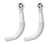VZU 2PCS Sink Overflow Kit, Overflow Pipes, Overflow Head, Sink Overflow Head with 250mm Overflow Tube for Wash Basin, Sink, Baths