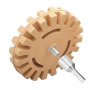 VZU 4 Inch Toffee Wheel, Decal Eraser Wheel for Drill, Rubber Adhesive Remover Tool for Car Vinyl, Emblems & Pinstripes with Adapter