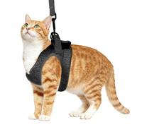 VZU Escape Proof Cat Harness Set with Cat Leads, Cat Harness and Lead Set, Adjustable Cat Vest, The Chest Harness Set is Suitable for a Chest Circumference of 28-33 cm, Cats/Puppies M