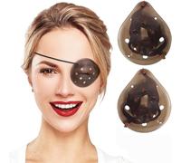 VZU Eye Shield After Cataract Surgery, 2PCS Medical Grade Eye Patch with Adjustable Brown Strap for Left & Right Eye, Post-Surgery Protective Eye Shield for Sleeping and Light Sensitivity