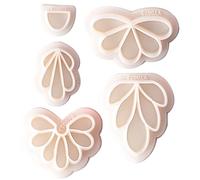 VZU Fimo Cookie Cutter Earrings, Flower Shape Polymer Clay Cutter Set, Retro Flower Shape for Jewellery, for Polymer Clay Earrings, Craft Projects, Pack of 5