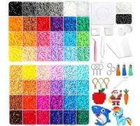 VZU Fuse Beads Kit 18800pcs 2.6mm 48 Colors with 10 Accessories | Creative DIY Iron Beads Set for Art Projects, Hobby Crafts & Adult DIY with Pegboards & Tools