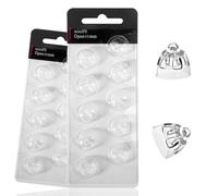 VZU Hearing Aid Domes, 10mm Open Double Vent Bass Bells, 2-Pack (20 pcs) Oticon Hearing Aid Accessories, Replacement Ear Tips for Oticon MiniFit