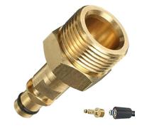 VZU M22 Pressure Washer Plug to Quick Connect Coupler Adapter 14mm Compatible with Karcher, Brass High Pressure Washer Adapter for Garden Hose for Pressure Washer, Fitting Hose Connector