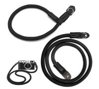 VZU Pack of 2 105 cm Camera Strap Compatible with Nikon Sony Fuji Micro Single DSLR Camera, Shoulder Strap Camera with Hand Strap Nylon Climbing Rope Camera Neck Shoulder Strap, black, One Size