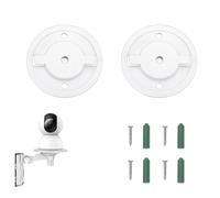 VZU Pack of 2 Camera Wall Mounts, Compatible with TP-Link Tapo C200/C210/C220/C225/TC70, Kasa EC70/KC410S, Adjustable Angle 180 Degree Rotation, Ceiling Mount for Security Cameras, White