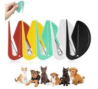 VZU Pack of 5 Pet Knotting Comb, Pet Knot Comb Dematting Knife, Open Knot Comb, Dematting Knife with Steel Blade, for Cats and Dogs, for Cat Dog Comb for Removing Tangles