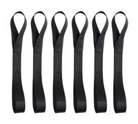 VZU Set of 6 200 x 25 mm Lashing Loops Set, 500 kg Load Capacity, Lashing Strap, Lashing Loop, Belt Loops, for Motorcycle Transport, Bikes, Beach Bikes, Black