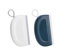 VZU Shower Screen Wiper - 2PCS Shower Squeegee and Window Wiper, Flexible Silicone Blade Glass Scraper Cleaner for Bathroom, Shower Door, Mirror, Tile (Shower Wiper)