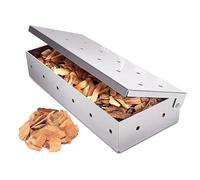 VZU Smoker BBQ Box, Meat Smoker, Gas BBQ Smoker Box, Grill Smoker Box, Stainless Steel Smoker Box, Smoke Box for Home, Garden, Outdoor Barbecue