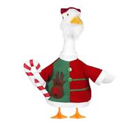Vzuito Christmas Winter Goose Outfit for 23" Santa Claus Porch Goose Costume Xmas Geese Clothes Outdoor Patio Yard Lawn Art Decor