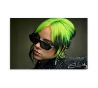 VZURF Billie EilishClassic Characters Actor Singer Celebrity Poster Canvas Poster Bedroom Decor Landscape Office Room Decor Gift 20x30inch(50x75cm)