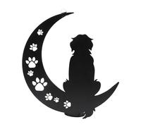VZVXCC Dog Metal Wall Art Outdoor Decor- 12" Black Metal Wall Sculpture Statues Wall Art Hanging Decoration,Dog Lover Gift for Indoor Outdoor,Garden,Farmhouse,Balcony Patio and Bedroom