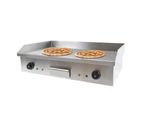 VZXATYOP Commercial Electric Countertop Griddle Flat Top Grill with Dual Temperature Control (122°F-572°F) Iron Hot Plate for Teppanyaki Restaurants Outdoor Cooking