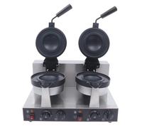 VZXATYOP Commercial Ice Cream Burger Maker 2400W Stainless Steel Electric Burger Waffle Maker Nonstick Plates Waffle Maker Machine with Time and Temperature Control(19.7 * 17.5 * 10.2 in)