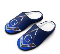 VZXATYOP Freemasonry Comfy Plush Warm Slip-on Slippers, Masonic Casual Cushioned Slippers Bedroom Shoes for Women Men (Color : A21, Size : 7-8 (39-40))
