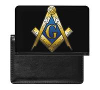 VZXATYOP Womens Mens Freemasonry Masonic Passport Holder Multifunction PU Leather Passport Cover Protector Lightweight Ultra Slim Passport Case(A14)