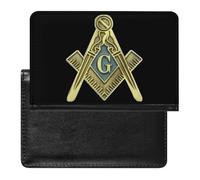 VZXATYOP Womens Mens Freemasonry Masonic Passport Holder Multifunction PU Leather Passport Cover Protector Lightweight Ultra Slim Passport Case(A1)