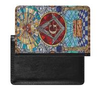 VZXATYOP Womens Mens Freemasonry Masonic Passport Holder Multifunction PU Leather Passport Cover Protector Lightweight Ultra Slim Passport Case(A12)