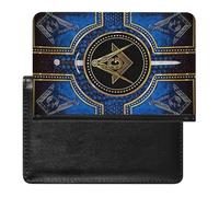 VZXATYOP Womens Mens Freemasonry Masonic Passport Holder Multifunction PU Leather Passport Cover Protector Lightweight Ultra Slim Passport Case(A4)