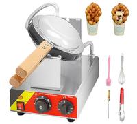 VzxCrue Bubble Waffle Maker,Commercial Waffle Maker Double Head Waffle Maker,Independent Temp Time Control,For Restaurant Cafes Bakery Snack Bar Home SingleHead