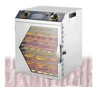 VzxCrue Commercial Large 18 Trays Food Dehydrator,Stainless Steel Fruit Dryer,Timing: 0-12 H, Temperature: 35-90 ℃, for Fruits, Vegetables, Meat, Seafood 12thFloor