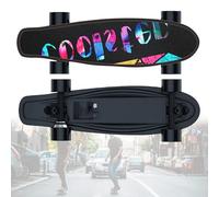 VzxCrue Compact Electric Cruiser Skateboard,All-Terrain Electric Longboard, with Remote,Wear-Resistant PU Wheels, for Beginners, Teens, Adults B-8KM