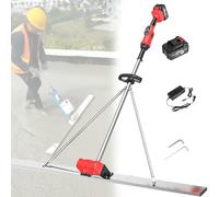VzxCrue Concrete Finishing Scraping Tool Concrete Vibrating Tool with 9 Speed Adjustment And Power Display for Concrete Floors 1Batteries-2M