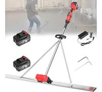 VzxCrue Concrete Scraping Ruler Concrete Screed Vibratory Kit Freely Adjust the Gear to Meet Different Working Conditions Suitable for Engineering 2Batteries-2M
