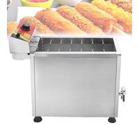 VzxCrue Electric Deep Korean Corn Dog Machine,Corn Dog Fryer 21L Commercial Cheese,Adjustable Temperature,for Hot Dogs, Cheese Sticks ElectricHeat