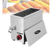 VzxCrue Electric Deep Korean Corn Dog Machine,Corn Dog Fryer 21L Commercial Cheese,Adjustable Temperature,for Hot Dogs, Cheese Sticks Gas