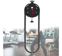 VzxCrue Endless Rope Trainer Pulley Cable Machine,Q Rope Endless Rope Trainer,Portable Cable Pulley System, for Grip, Arms, Back, Body Coordination Exercises Red