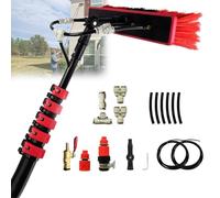 VzxCrue Water Fed Pole Window Cleaning Telescopic Brush,Cleaning Photovoltaic and Solar Panels,Extendable Cleaner,for Window Cleaning 6M/20FT