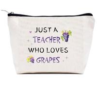VZXMKA Gifts for Teachers Women - Teacher Appreciation Gifts,Christmas End of Year Birthday Valentines Retirement Grape Gift for Women,Fruit Gift,Makeup Bags,Thank You Teachers Stocking Stuffers