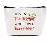 VZXMKA Gifts for Teachers Women - Teacher Appreciation Gifts,Christmas End of Year Birthday Valentines Retirement Cherry Gift for Women,Fruit Gift,Makeup Bags,Thank You Teachers Stocking Stuffers
