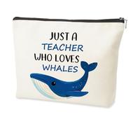 VZXMKA Gifts for Teachers Women - Teacher Appreciation Gifts,Christmas End of Year Birthday Valentines Retirement Whales Gift for Women,Animal Lover Gift,Makeup Bags,Teachers Stocking Stuffers