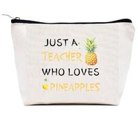 VZXMKA Gifts for Teachers Women - Teacher Appreciation Gifts,Christmas End of Year Birthday Valentines Retirement Pineapple Gift for Women,Fruit Gift,Makeup Bags,Thank You Teachers Stocking Stuffers