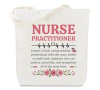 VZXMKA Nurse Gifts for Women - Nurse Christmas Gift Ideas Nurses Week Gifts Graduation Presents for Nurses Practitioner Retirement Appreciation Gift Valentine Day Birthday Presents White Canvas Bag