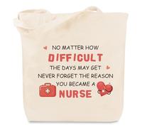 VZXMKA Nurse Gifts for Women - Nurse Christmas Gift Ideas Nurses Week Gifts Graduation Presents for Nurses Practitioner Retirement Appreciation Gift Valentine Day Birthday Presents,Tote Bag,Canvas Bag