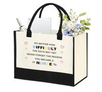 VZXMKA Nurse Gifts for Women - Nurse Christmas Gift Ideas Nurses Week Gifts Graduation Presents for Nurses Practitioner Retirement Appreciation Gift Valentine Day Birthday Presents Beach Bag,Tote Bag