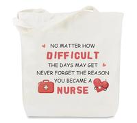 VZXMKA Nurse Gifts for Women - Nurse Christmas Gift Ideas Nurses Week Gifts Graduation Presents for Nurses Practitioner Retirement Appreciation Gift Valentine Day Birthday Presents Canvas Bag,Tote Bag