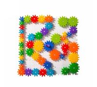 VZZCGJVT Montessori kid's rotating gear building block wall,Smart Toys Critical Thinking Puzzle Games,Blue