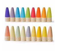 VZZCGJVT Montessori Wood Peg Dolls,Pretend Play People Figures,Preschool Learning Activities,Pointed head figure