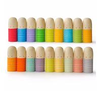 VZZCGJVT Montessori Wood Peg Dolls,Pretend Play People Figures,Preschool Learning Activities,Thumb figure